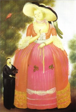 フェルナンド・ボテロ Painting - ポンパドール夫人フェルナンド・ボテロとの自画像